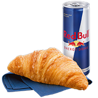 Image Croissant français & Red Bull 25cl