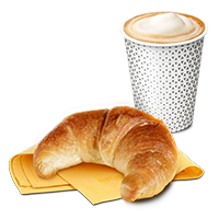 Image Croissant au beurre et cappuccino